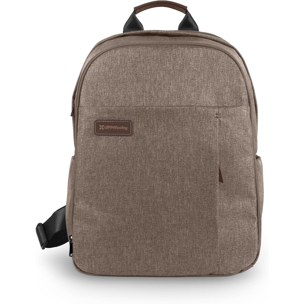 image:imageUPPAbaby Changing Backpack Bottle amp Laptop Pocket Trolley Sleeve JamesOwen Mocha Mlange