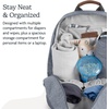 UPPAbaby Changing Backpack – Bottle & Laptop Pocket, Trolley Sleeve – James(Emmett (Green Mélange))