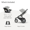 UPPAbaby Ridge V2 All-Terrain 3-Wheel Jogging Stroller + Mesa V3 Infant Car Seat Travel System – Newborn to Toddler Stroller Combo, Car Seat Base Included, Never Flat Tires – Savannah (Pearl Grey)