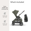 UPPAbaby Kona Stroller – Compact, from Birth, Car Seat Compatible – Ada(Evelyn (Meadow Green))