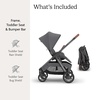 UPPAbaby Kona Stroller – Compact, from Birth, Car Seat Compatible – Ada(Rowan (Graphite))